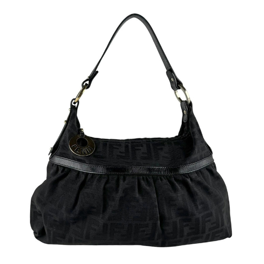 Fendi Zucca handbag leather black